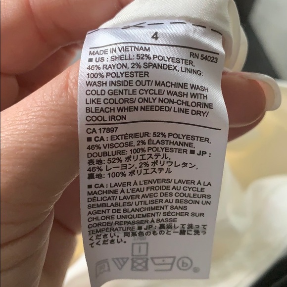 Banana republic white patterned lined pencil skirt - Picture 5 of 6